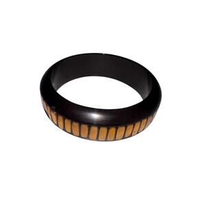 Iris Apfel & Bajalia Black & Gold Statement Bangle Bracelet
